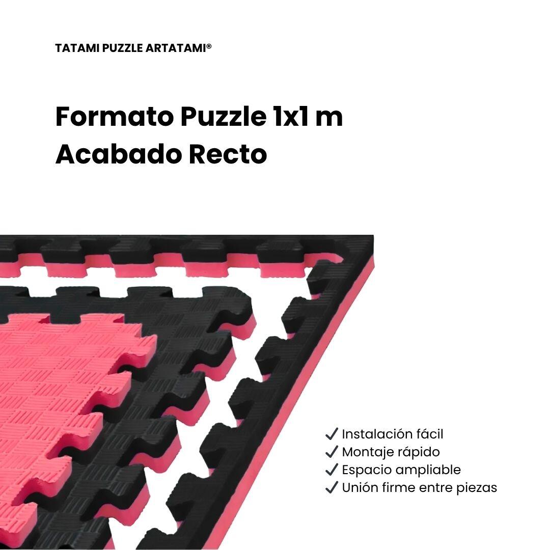 Tatami Puzzle EVA 100x100 cm x 20 mm Rojo-Negro Alta Densidad 3/7