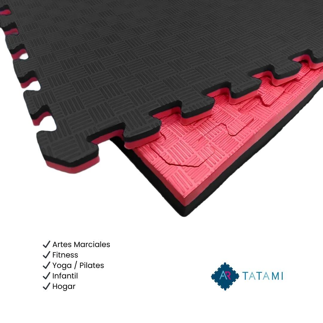 Tatami Puzzle EVA 100x100 cm x 20 mm Rojo-Negro Alta Densidad 5/7