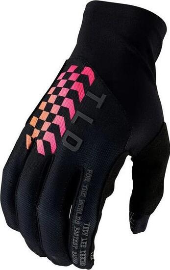 Troy Lee Designs Flowline Geflipt Lange Handschoenen Zwart