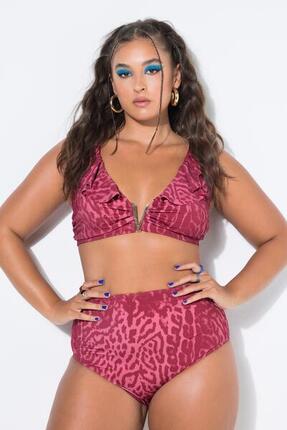 Femme Bas de bikini taille haute sculptant motif léopard coloré