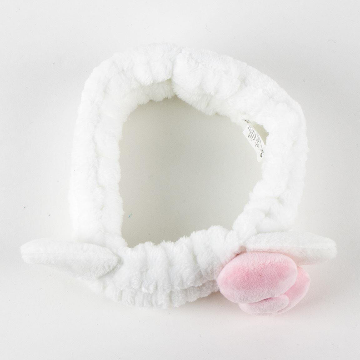 Diadema de Maquillaje Infantil Hello Kitty de Poliéster Suave Blanco y Rosa 3/4