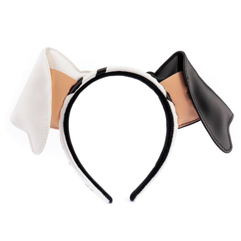 Serre-tête à oreilles adulte 101 Dálmatas à oreilles 3D Blanc et noir 1/3