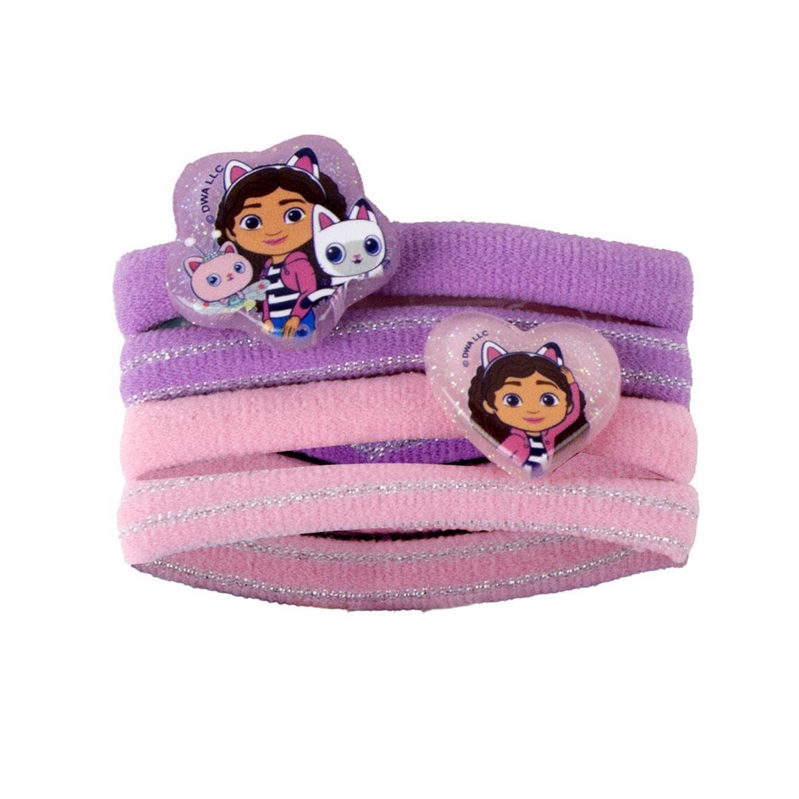 Pack de Coleteros Infantil Gabby’s Dollhouse 4 Piezas Rosa y Lila 2/3