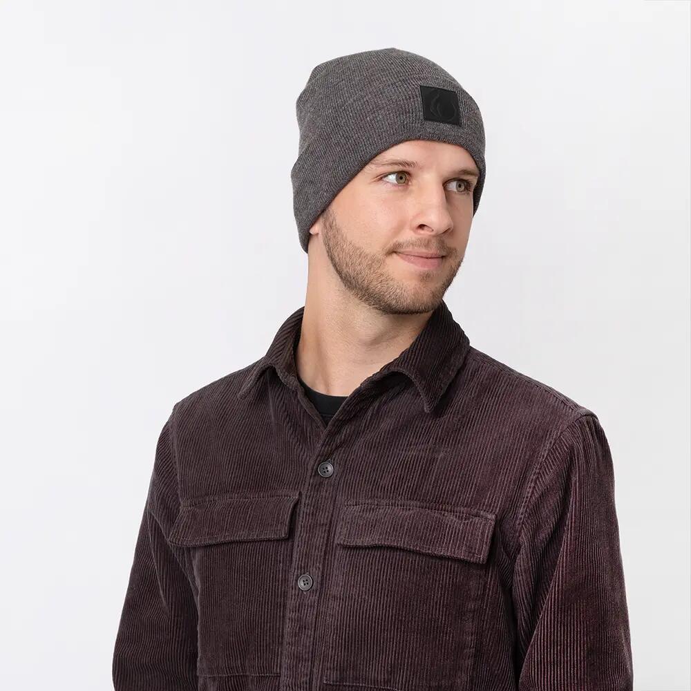 Leatherpatch Winter Mütze Beanie (Black Label) Cream 5/6