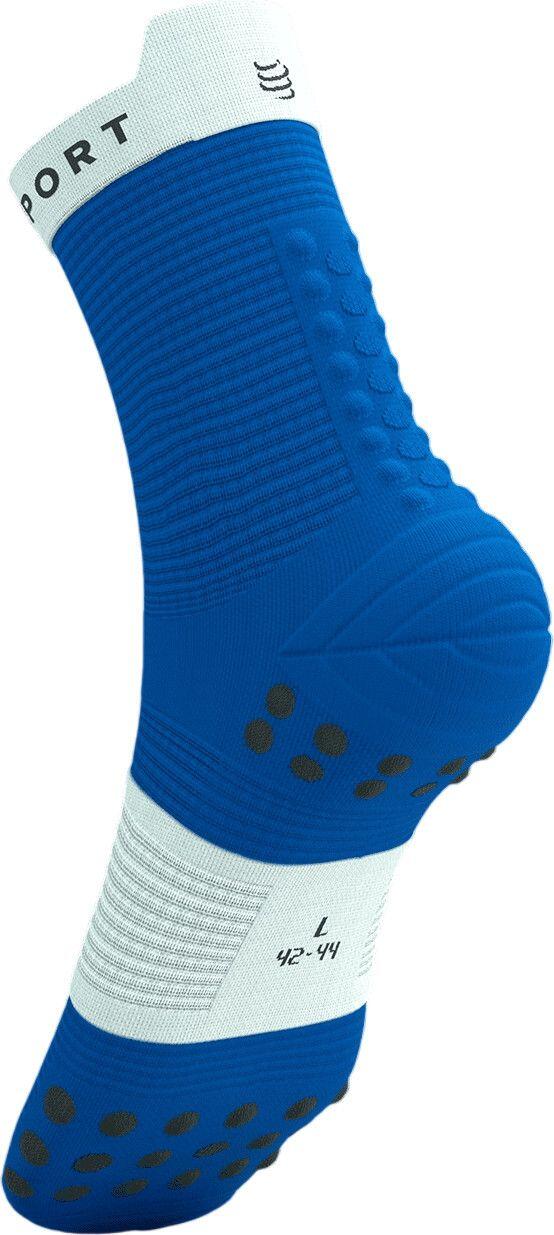 Chaussettes Compressport Pro Racing V4.0 Run High Bleu/Blanc 3/7