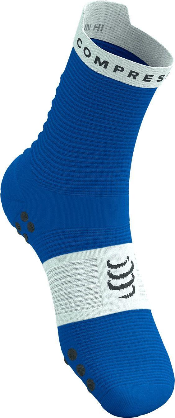 Chaussettes Compressport Pro Racing V4.0 Run High Bleu/Blanc 2/7