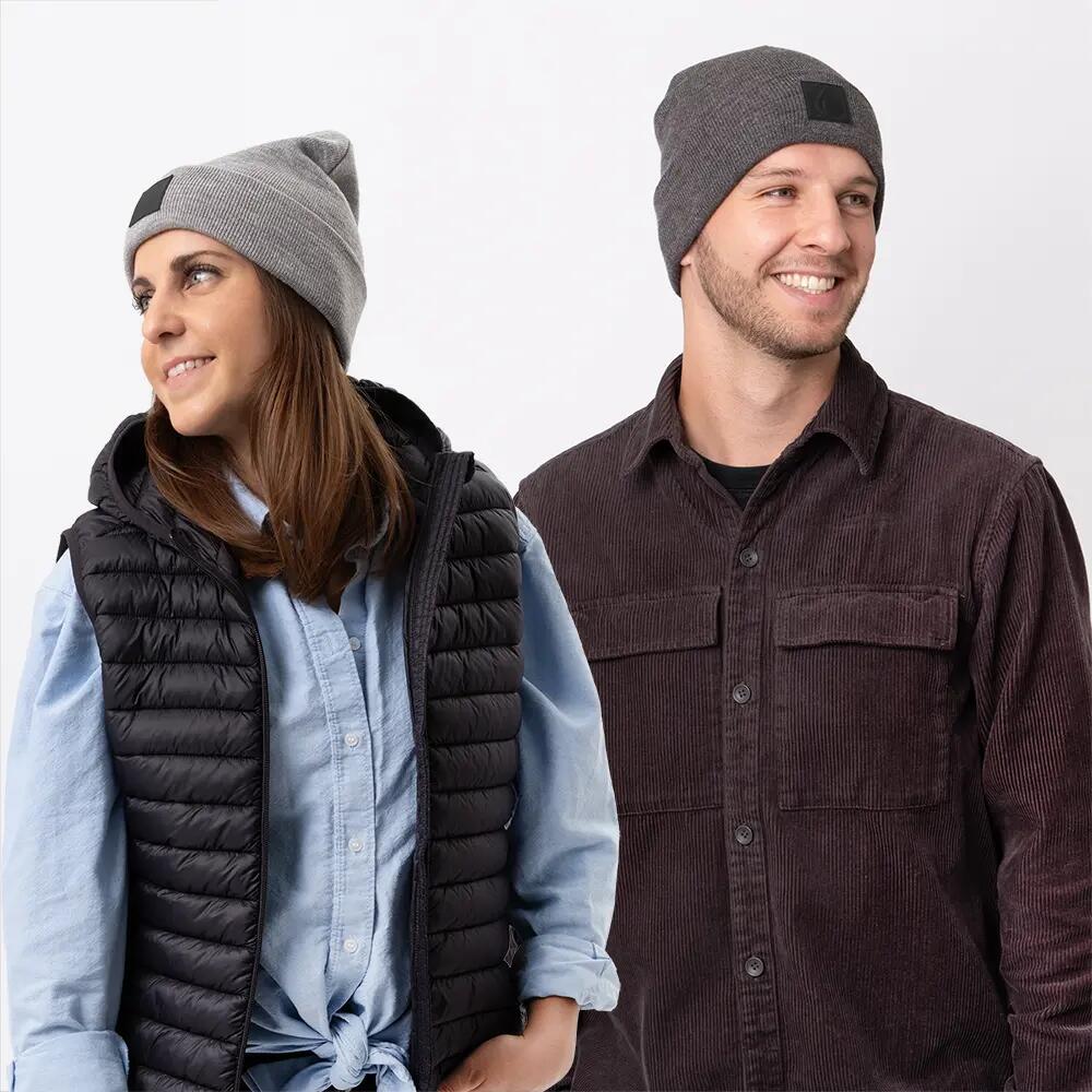 Leatherpatch Winter Mütze Beanie (Black Label) Cream 4/6