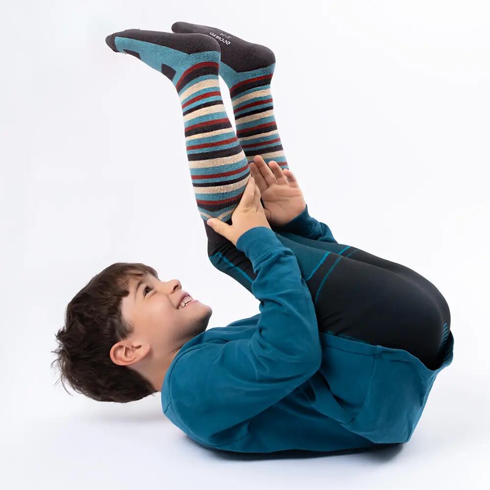 Kinder Skisocken 2er Pack (Modell Mondi) Grau 35-38 6/6