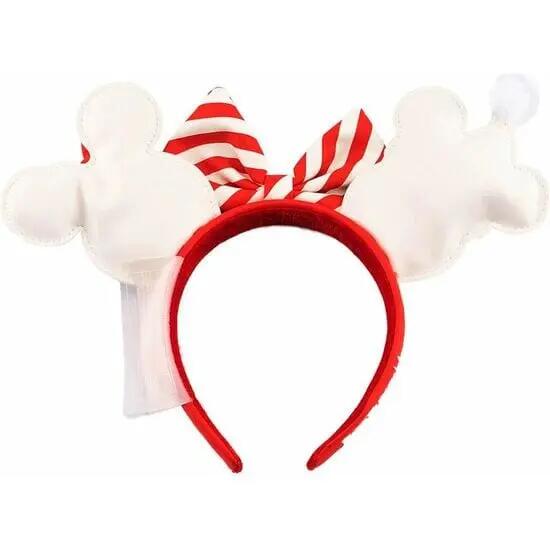 Serre-tête à oreilles adulte Minnie bonhomme de neige à nœud Rouge 2/3