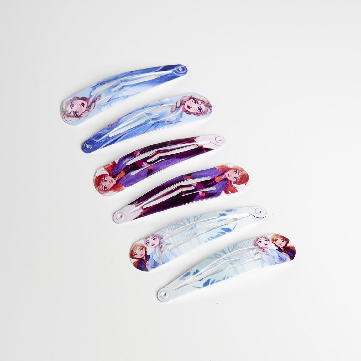 Lot de pinces à cheveux enfant Frozen 2 6 pièces Bleu et lilas 2/2