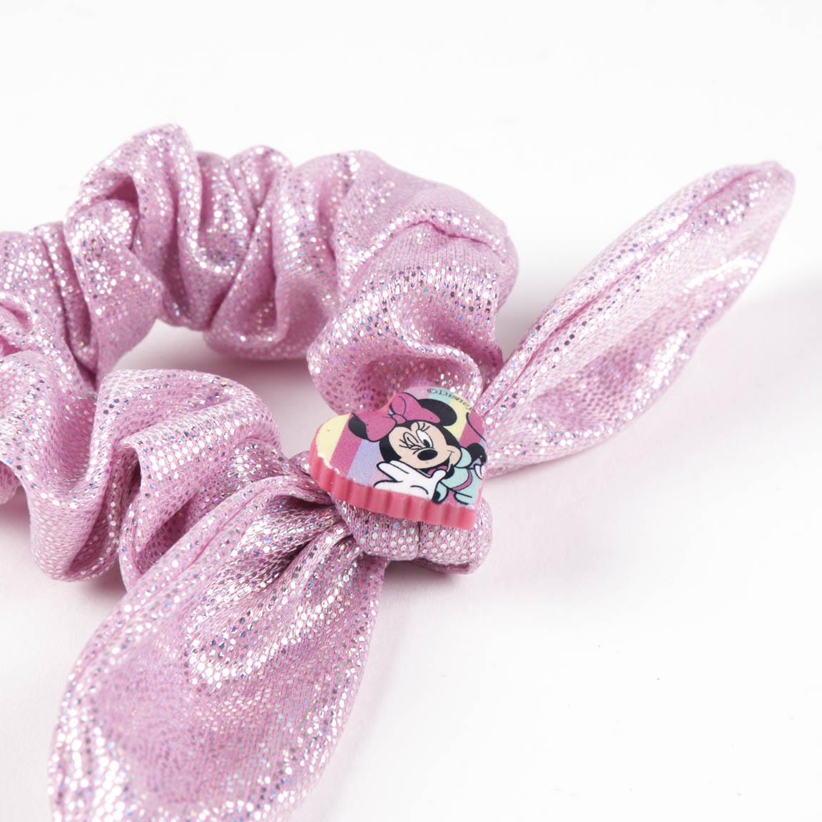 Set d'accessoires cheveux enfant Minnie 3 pièces Rose pailleté 5/7