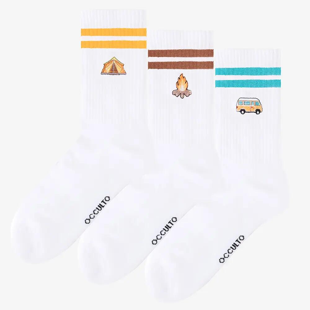Damen & Herren Motiv Tennissocken 3er Pack (Modell: Rio) 2/6