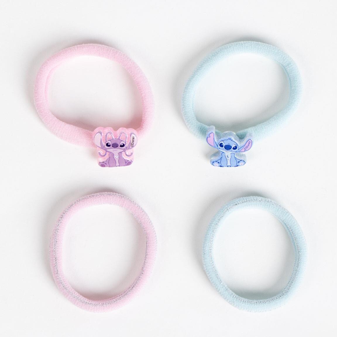 Lot de chouchous pour cheveux enfant Stitch 4 pièces Rose et bleu 2/6