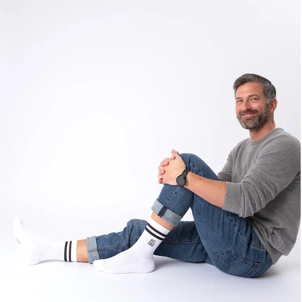Herren Papa Geschenk Tennissocken 3er Pack (Modell: Dad) 6/7