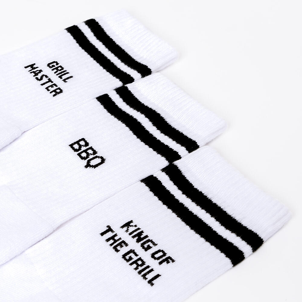 Herren Statement Tennis Socken 3er Pack (Modell: William) Barbecue 39-42 2/6
