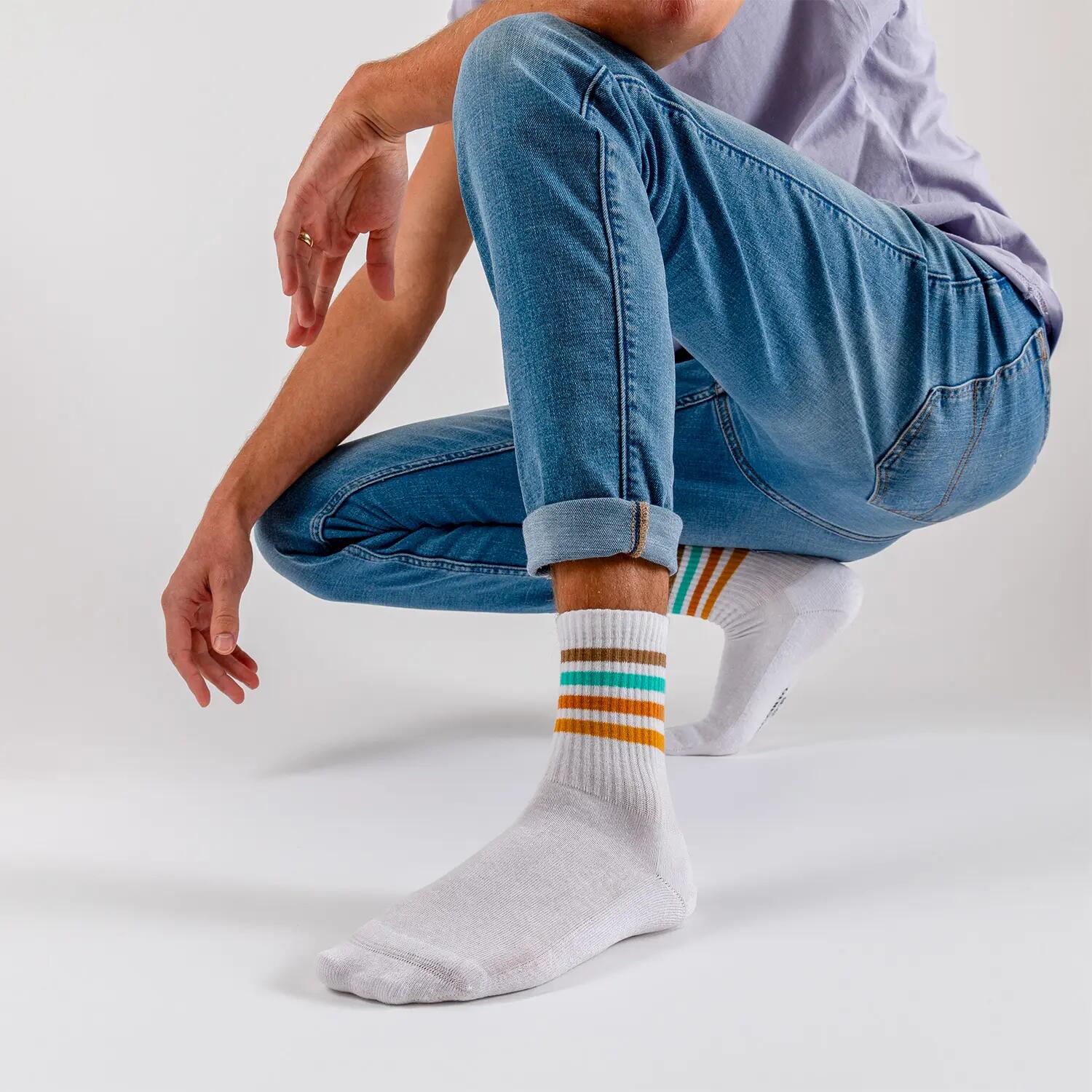 Herren Retro Tennissocken 6er Pack (Modell: Roger) 3/6