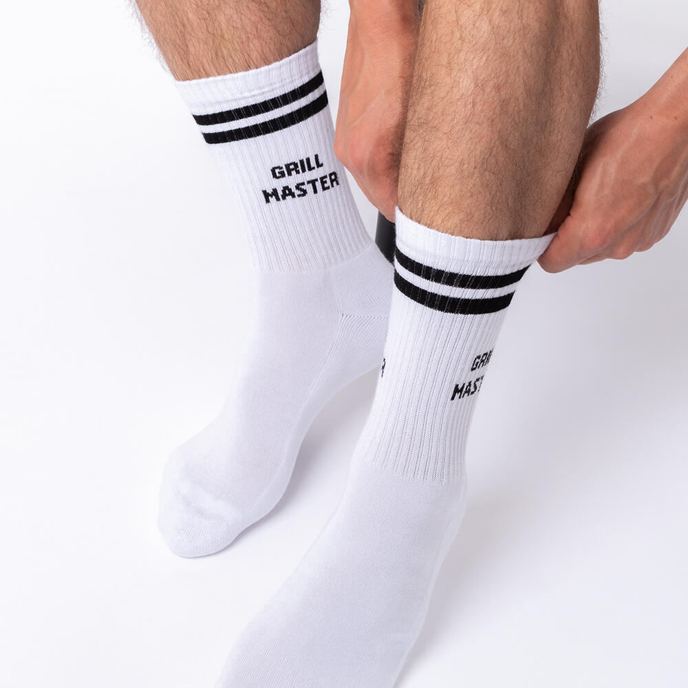 Herren Statement Tennis Socken 3er Pack (Modell: William) Barbecue 39-42 5/6