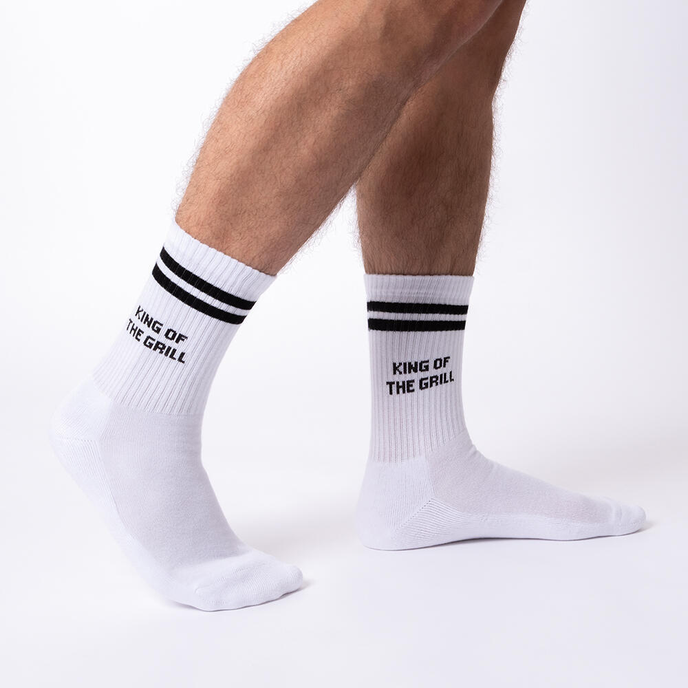 Herren Statement Tennis Socken 3er Pack (Modell: William) Barbecue 39-42 4/6