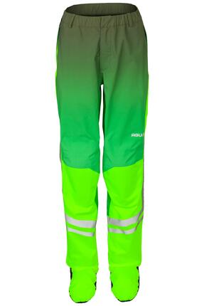 Pantalon de pluie vélo imperméable Commuter haute visibilité vert