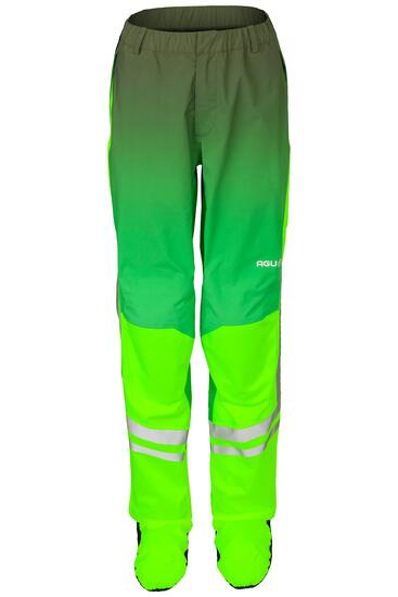 Pantalon de pluie vélo imperméable Commuter haute visibilité vert