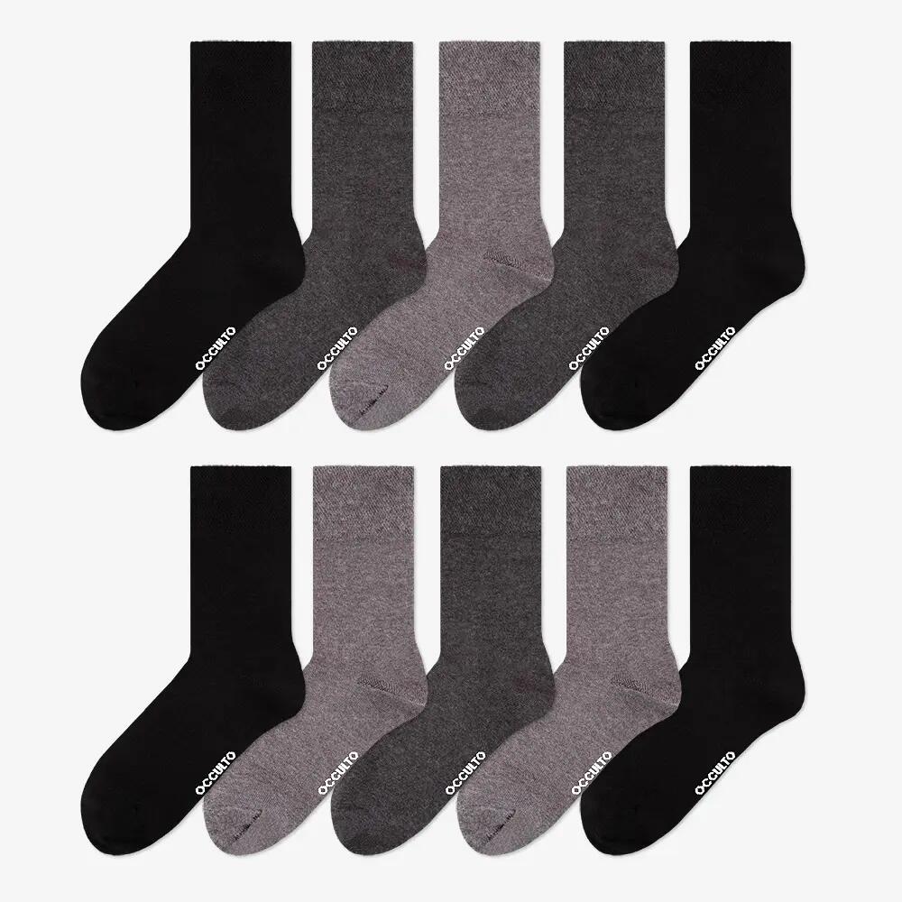 Herren Diabetikersocken 10er Pack (Modell: Goetz) 10GreyMix 47-50 2/6