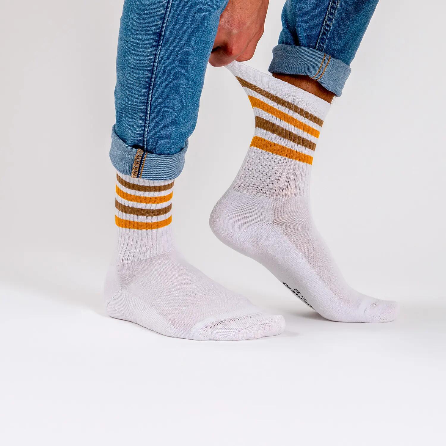 Herren Retro Tennissocken 6er Pack (Modell: Roger) 4/6