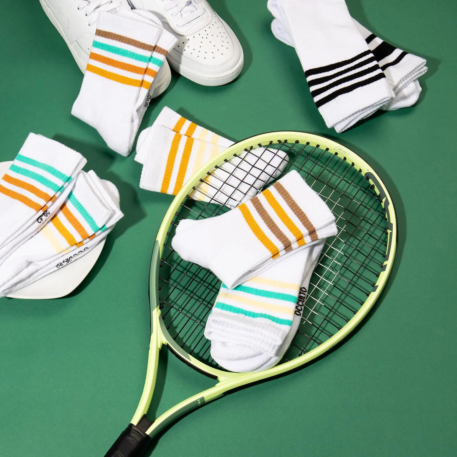 Herren Retro Tennissocken 6er Pack (Modell: Roger) 6/6