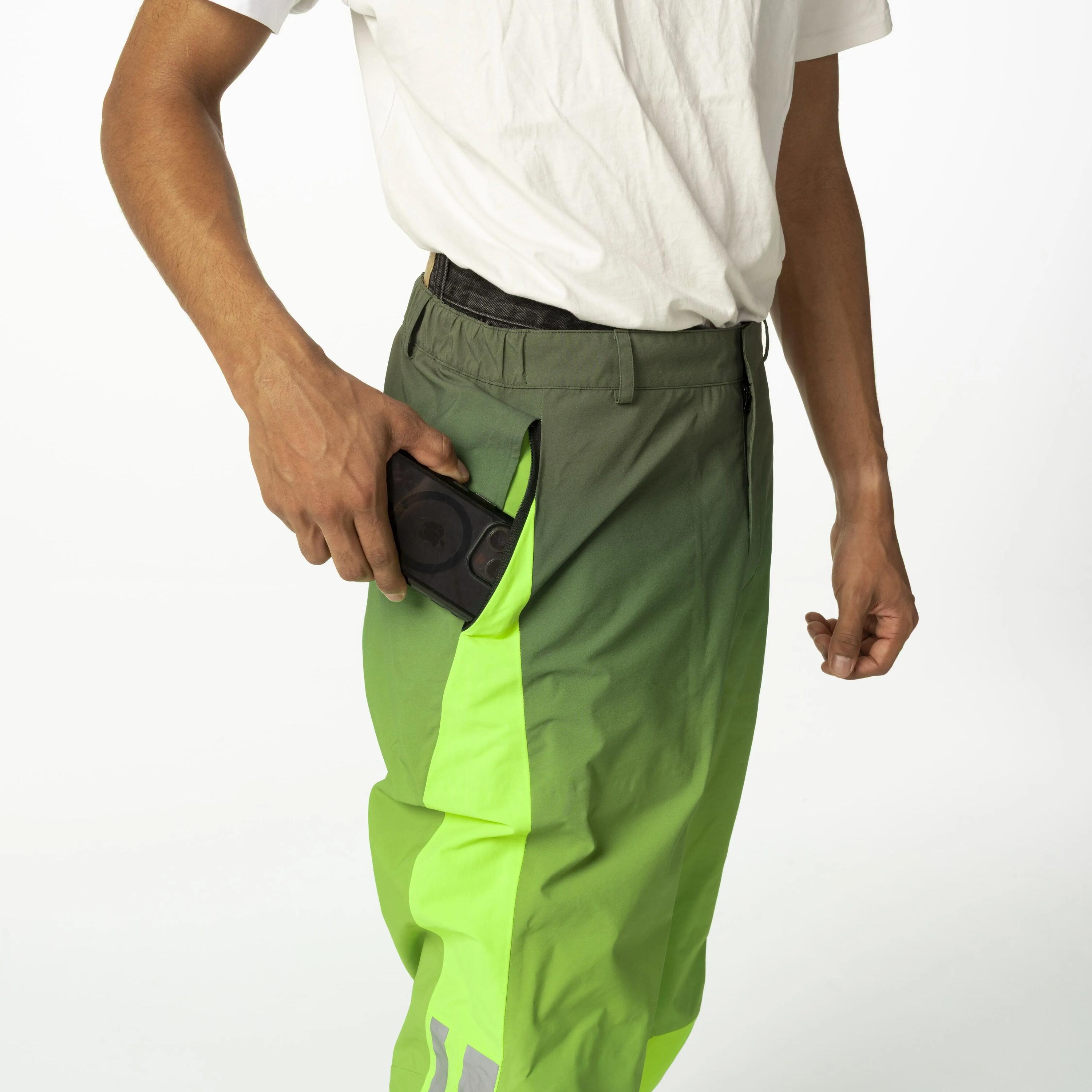 Regenhose Radfahren Commuter Impact wasserdicht reflektierend Grün 4/7