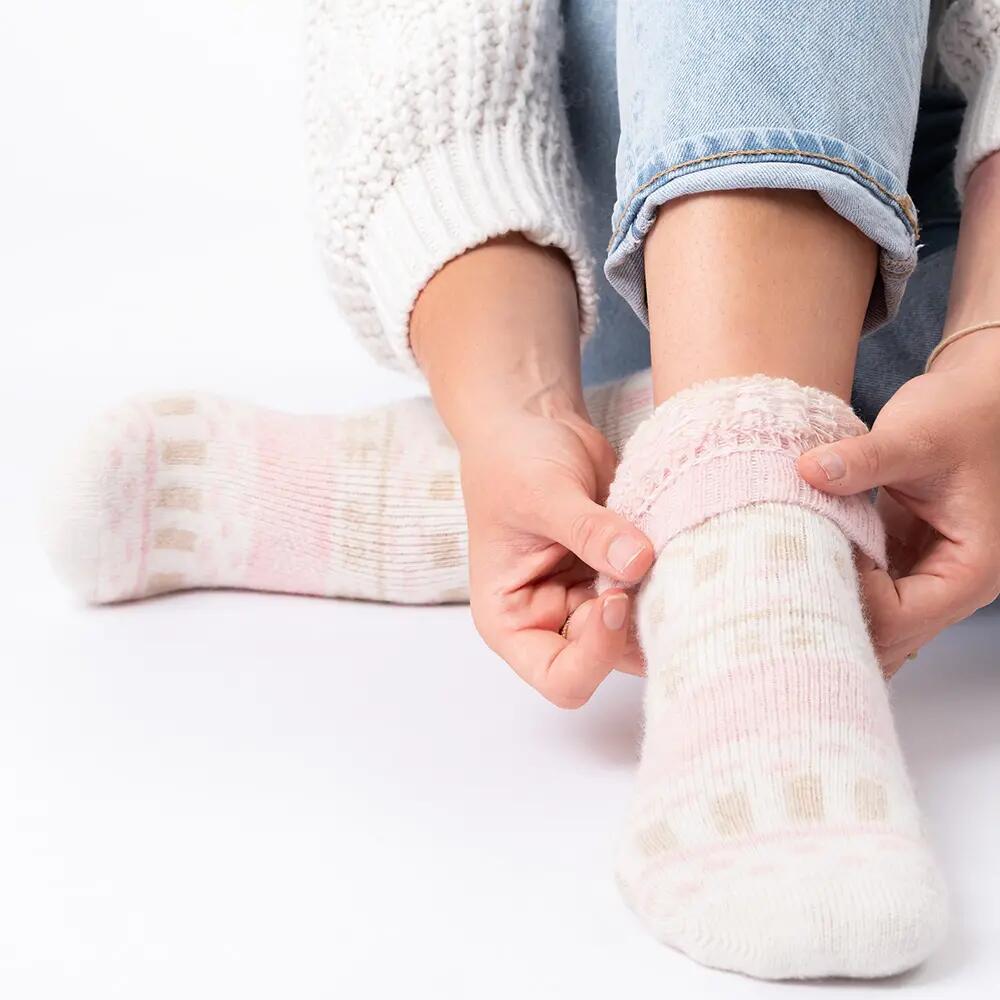 Damen & Herren Dicke Merino Wollsocken 2er Pack (Modell: Lumi) Cre-Brk 39-42 4/6