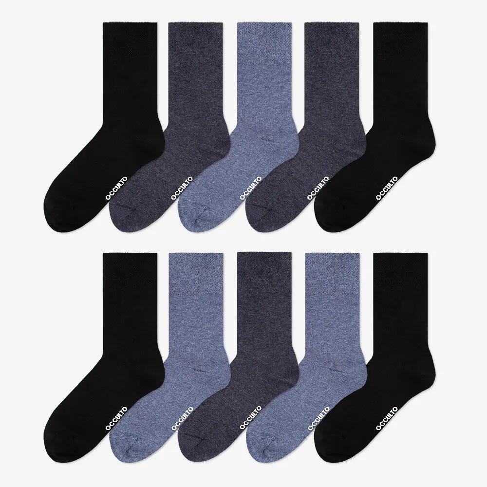 Herren Diabetikersocken 10er Pack (Modell: Goetz) 10BlueMix 47-50 2/6