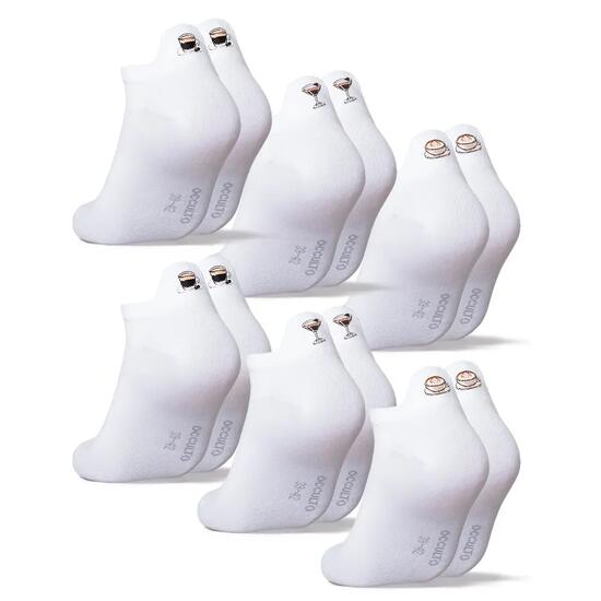 Damen & Herren Motiv Sneaker Socken 6er Pack (Modell: Luca)