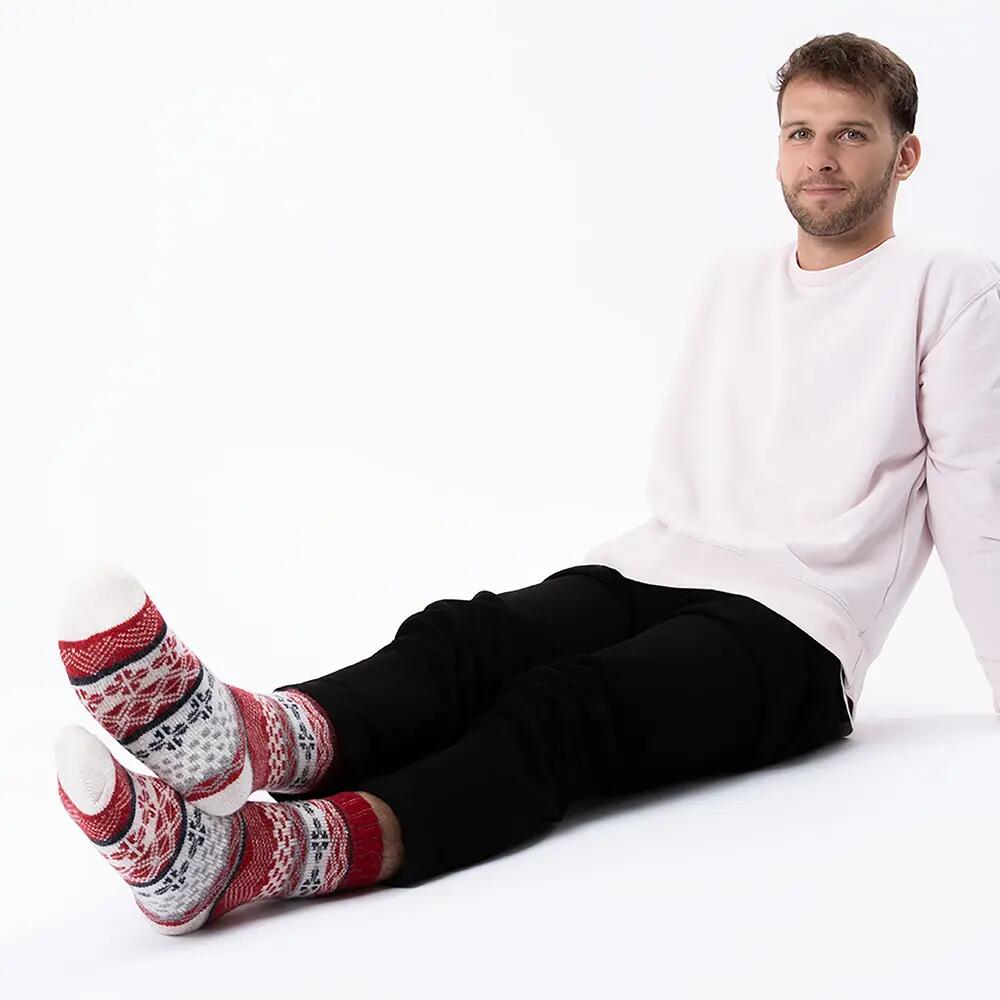 Damen & Herren Dicke Merino Wollsocken 2er Pack (Modell: Lumi) Cre-Brk 39-42 6/6