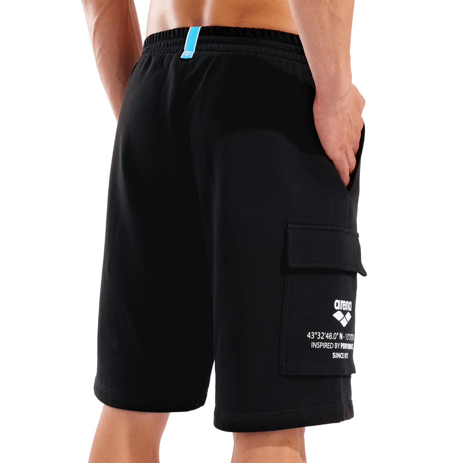 M Arena Graphic Long Bermuda Fleece - black 3/5