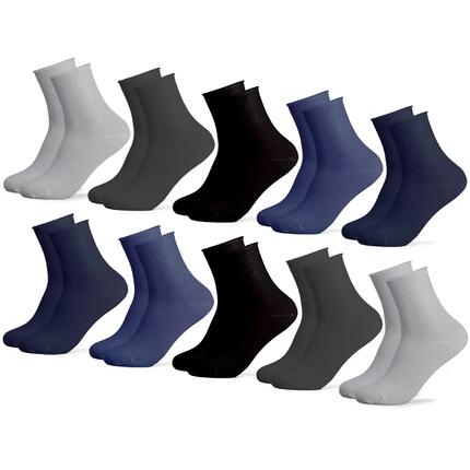 Damen & Herren Socken ohne Gummibund 10er Pack (Modell: Velano) BlueMix 43-46