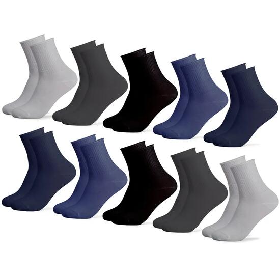 Damen & Herren Socken ohne Gummibund 10er Pack (Modell: Velano) BlueMix 43-46