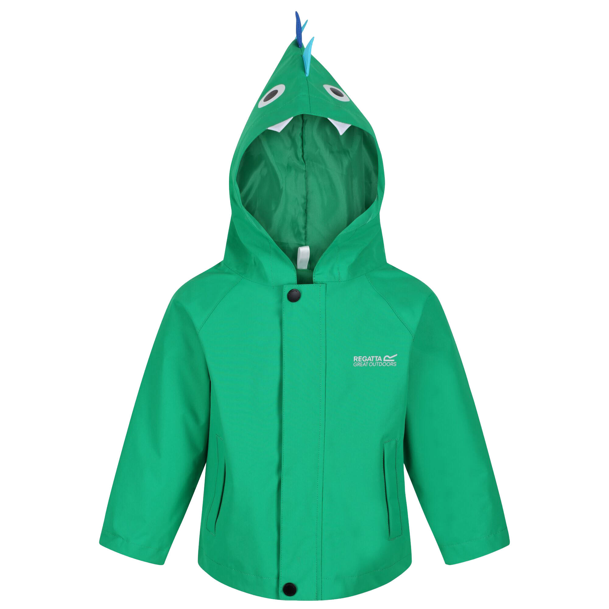 REGATTA Childrens/Kids Dinosaur Waterproof Jacket (Green)