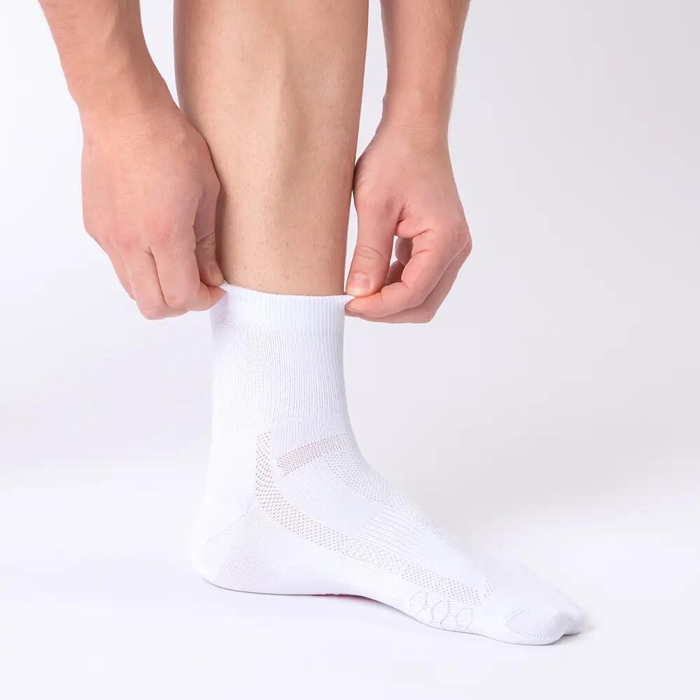 Herren & Damen kurze Rennradsocken 2er Pack (Modell: Thomas) Nvy-Wht 39-42 2/4