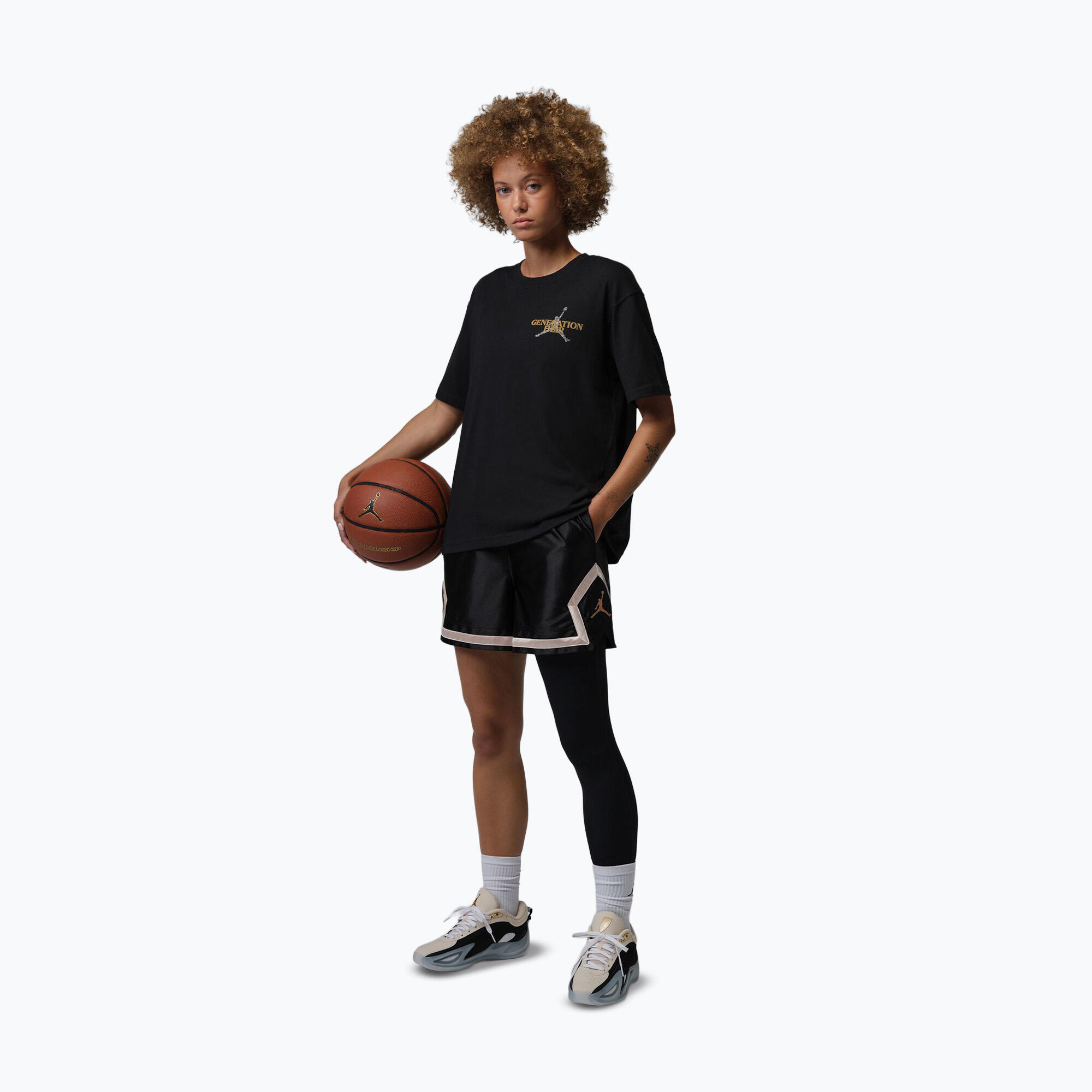 Spodenki koszykarskie damskie Jordan Sport Diamond 4" 2/7
