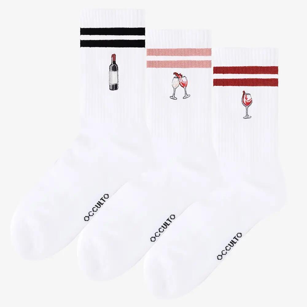 Damen & Herren Motiv Tennissocken 3er Pack (Modell: Summer) 2/6