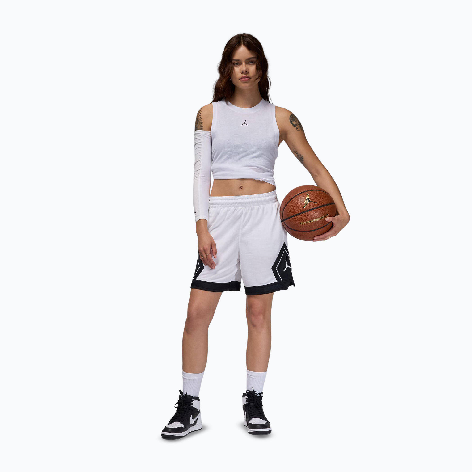 Spodenki koszykarskie damskie Jordan Sport Diamond 4" 2/7