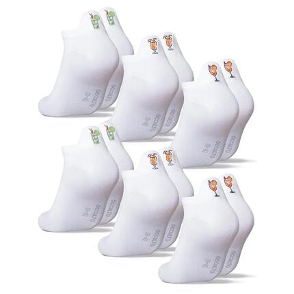 Damen & Herren Motiv Sneaker Socken 6er Pack (Modell: Luca)