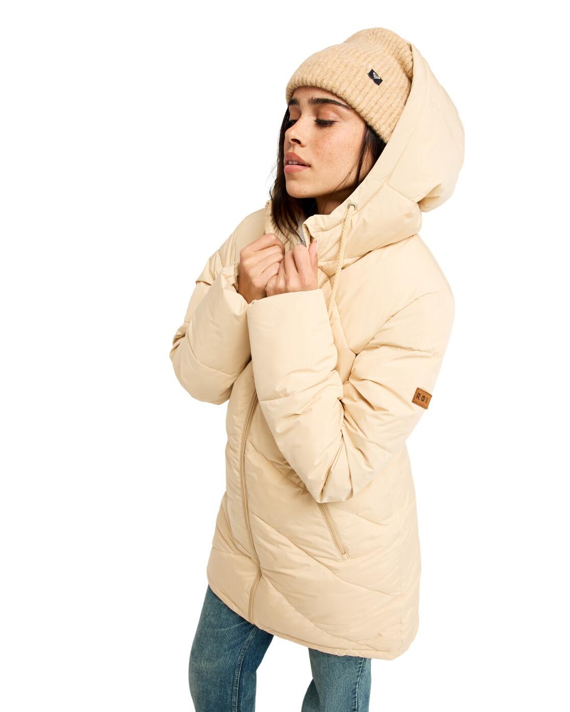 Chaqueta acolchada con capucha BETTER WEATHER Beige Mujer 2/4