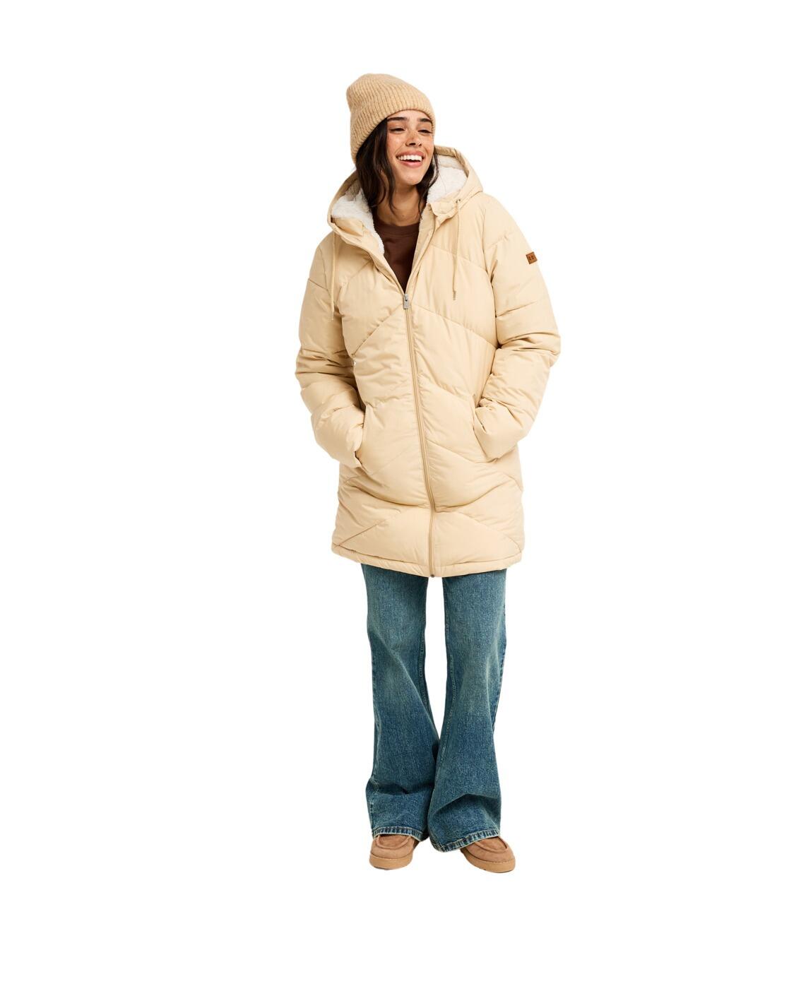 Chaqueta acolchada con capucha BETTER WEATHER Beige Mujer 4/4