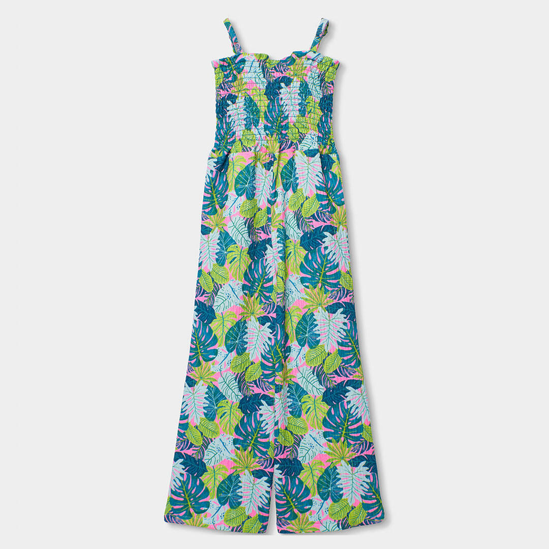 Mono de algodón con estampado de hojas 2/4