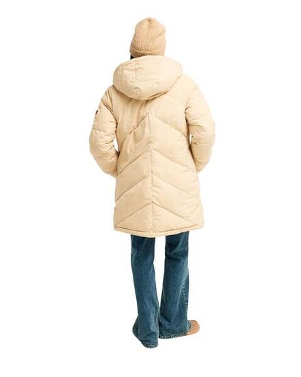 Veste longue à capuche BETTER WEATHER Beige Femme