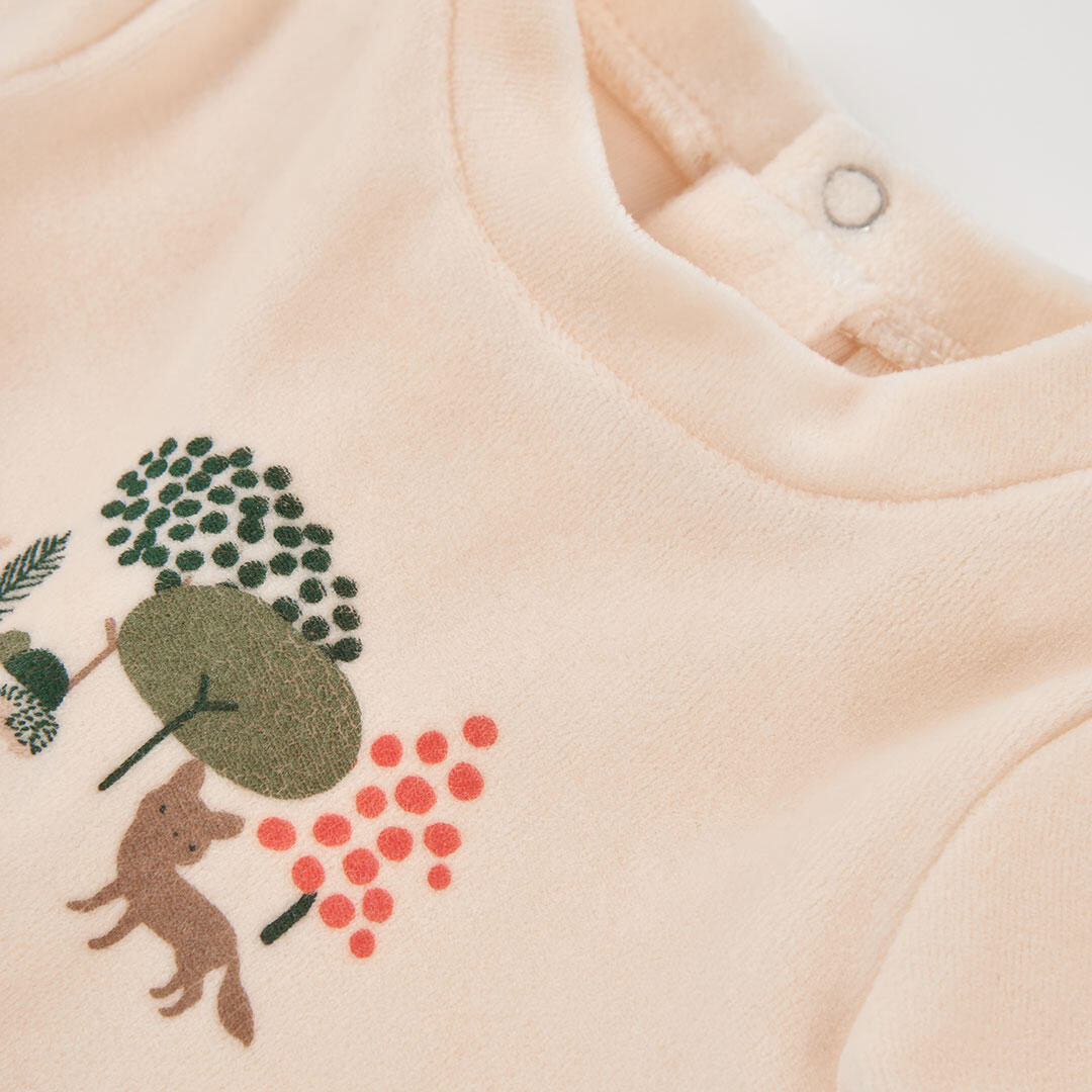 Conjunto punto bebé crudo estampado bosque animales 7/7