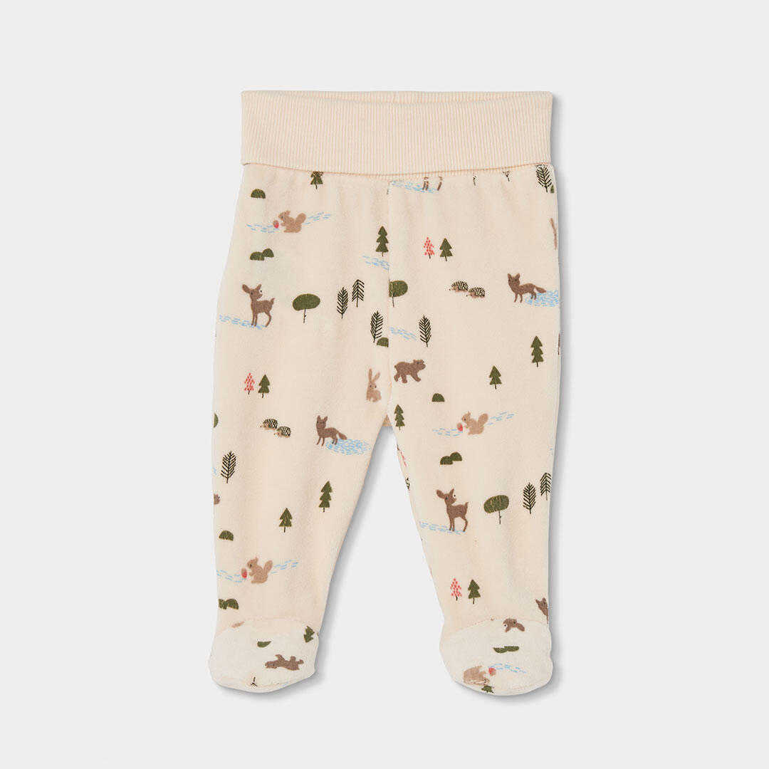 Conjunto punto bebé crudo estampado bosque animales 4/7