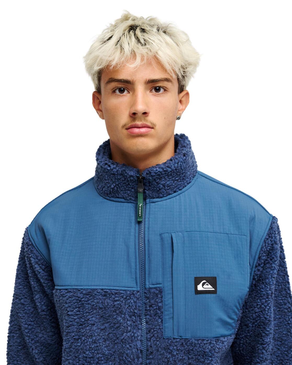 Groen sherpa-vest met rits SHALLOW WATER Blau Heren 4/4