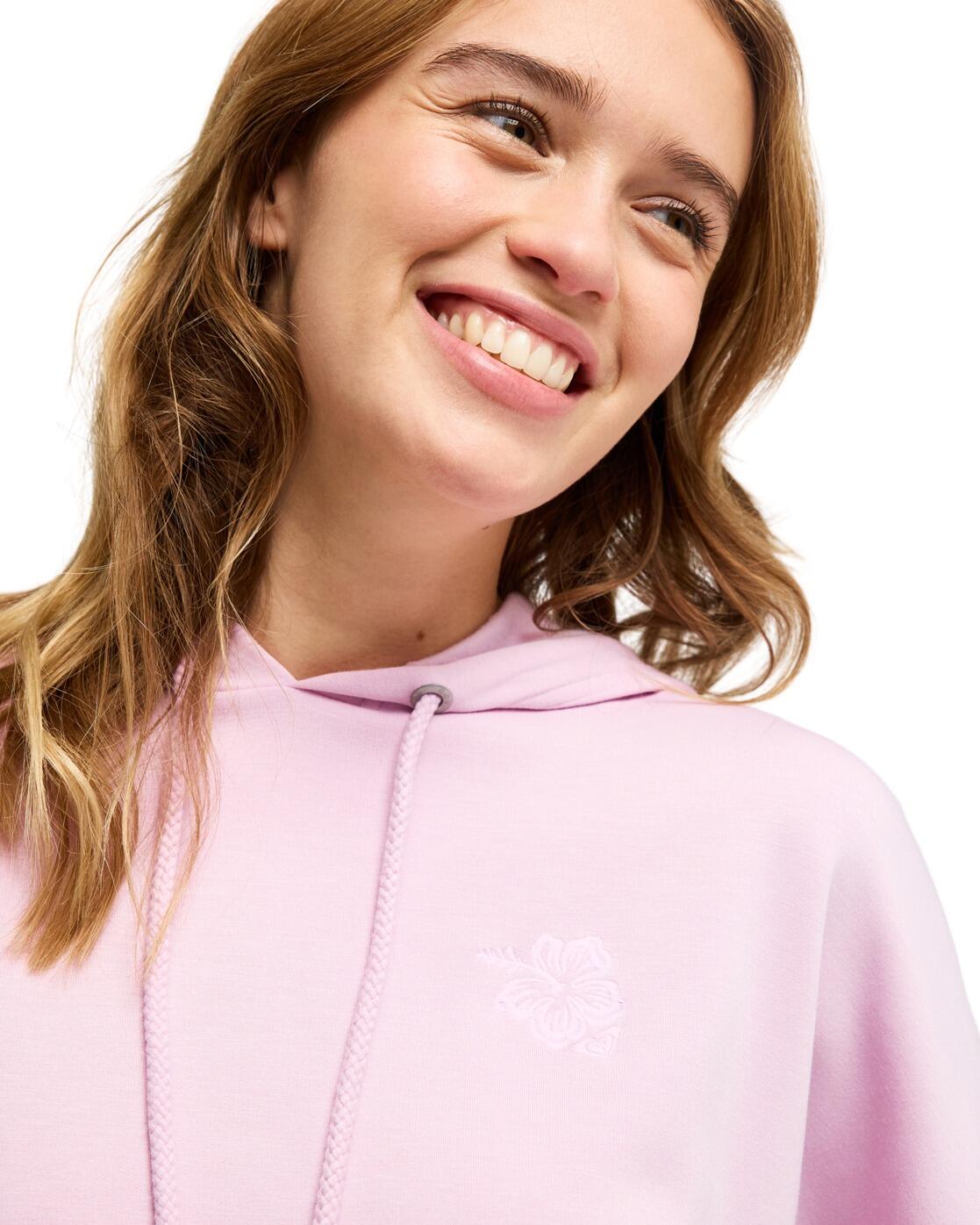 Weicher Lounge-Hoodie SURFING BY DAYLIGHT Rosa Dames 4/4