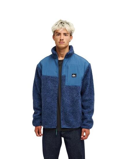 Veste Sherpa à fermeture éclair vert SHALLOW WATER Bleu Homme